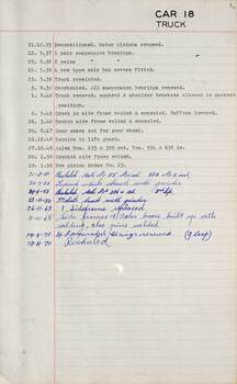 SEC Tramcar record - tram 18 sheet 6 of 6