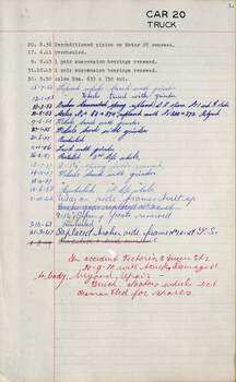 SEC Tramcar record - tram 20 - sheet 5 of 5