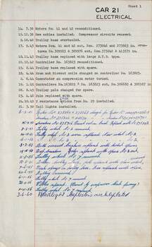 SEC Tramcar record - tram 21 - sheet 4 of 5