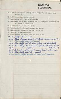 SEC Tramcar record - tram 24 sheet 4 of 5