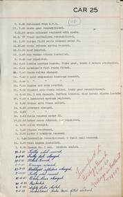 SEC Tramcar record - tram 25 - sheet 1 of 5