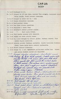 SEC Tramcar record - tram 25 - sheet 2 of 5