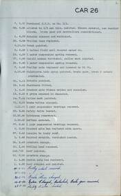SEC Tramcar record - tram 26 sheet 1 of 5