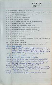 SEC Tramcar record - tram 26 sheet 2 of 5