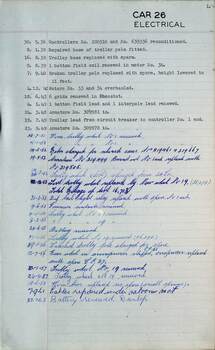 SEC Tramcar record - tram 26 sheet 4 of 5
