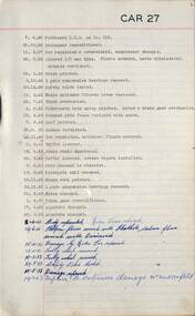 SEC Tramcar record - tram 27 - sheet 1 of 6