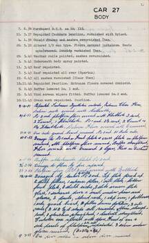 SEC Tramcar record - tram 27 - sheet 2 of 6