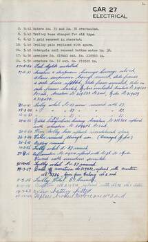 SEC Tramcar record - tram 27 - sheet 5 of 6