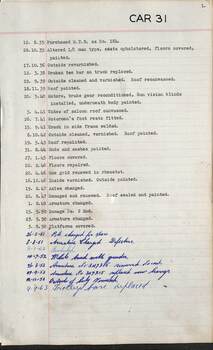 SEC Tramcar record - tram 31 sheet 1 of 5
