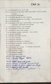 SEC Tramcar record - tram 31 sheet 1 of 5