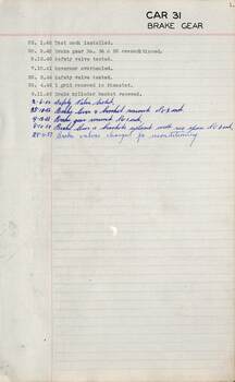 SEC Tramcar record - tram 31 sheet 3 of 5