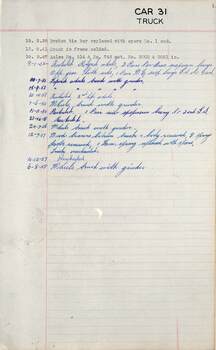 SEC Tramcar record - tram 31 sheet 5 of 5