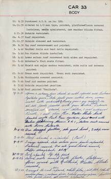 SEC Tramcar record - tram 33 sheet 3 of 7