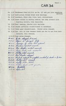 SEC Tramcar record - tram 34 - sheet 1 of 5