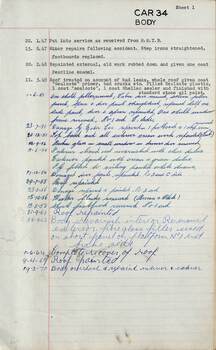SEC Tramcar record - tram 34 - sheet 2 of 5