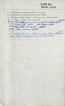 SEC Tramcar record - tram 34 - sheet 3 of 5