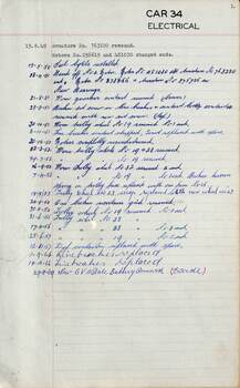SEC Tramcar record - tram 34 - sheet 4 of 5