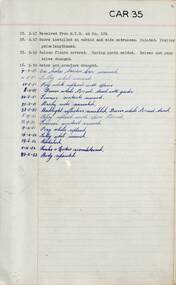 SEC Tramcar record - tram 35 - sheet  1 of 5