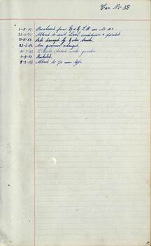 SEC Tramcar record - tram 38 - sheet 1 of 5