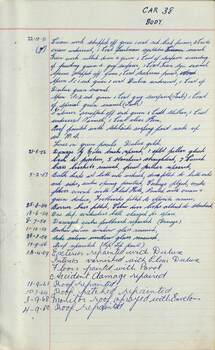 SEC Tramcar record - tram 38 - sheet 2 of 5