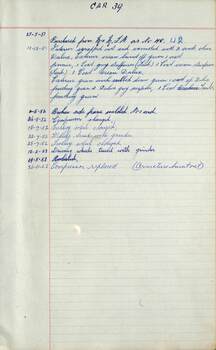 SEC Tramcar record - tram 39 - sheet 1 of 5