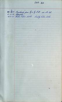 SEC Tramcar record - tram 40 - sheet 1 of 5