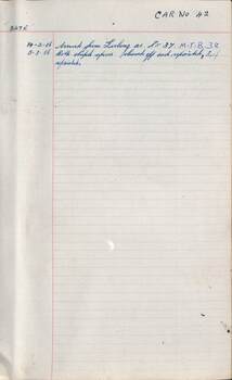 SEC Tramcar record - tram 42 - sheet 1 of 5
