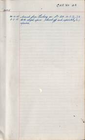 SEC Tramcar record - tram 42 - sheet 1 of 5