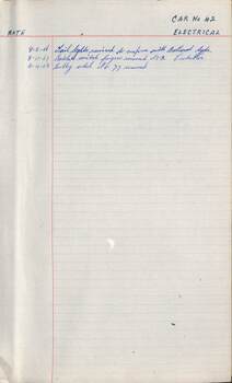 SEC Tramcar record - tram 42 - sheet 4 of 5