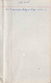 SEC Tramcar record - tram 43 - sheet 1 of 5