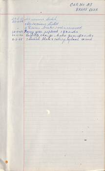 SEC Tramcar record - tram 43 - sheet 3 of 5