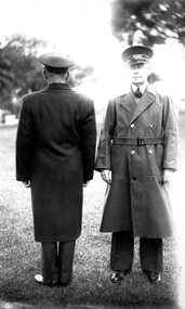 Geelong Tramway Inspector in Standard Winter Uniform - front and rear view.