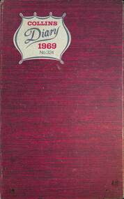 Diary - Ballarat Depot workshop - 1969 - cover