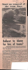 "Start on removal of the tram lines"