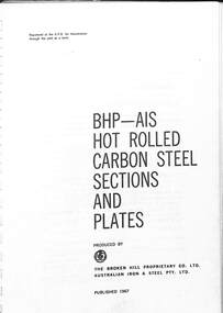 "BHP - Hot rolled carbon steel sections and plates"