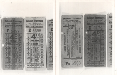 ESCo Ballarat tram tickets.