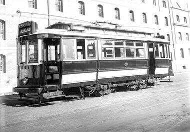 Geelong Tramway Tramcar No. 18, converted for one man operation c. 1939.