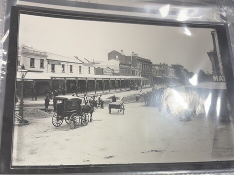 Geelong Tramway laying of Malop St. tracks - temp photo