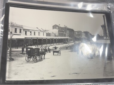 Geelong Tramway laying of Malop St. tracks - temp photo