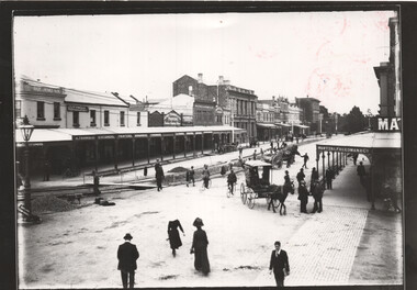 Geelong Tramway laying of new track - Malop & Moorabool Sts, 