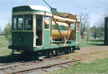 Scrubber tram No. 8 - Ballarat - being repainted 2004