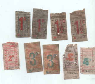 Tickets - recovered used SEC Tram tickets