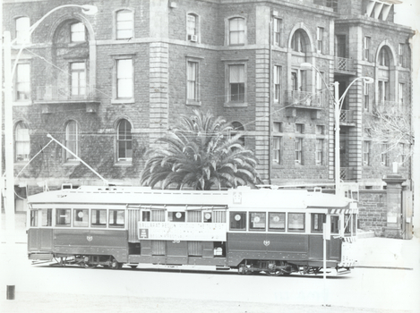 Tram 36 passing Victoria Barracks