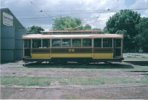 Tram 28 on depot fan.