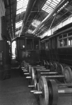 Geelong depot tram 10 and wheels