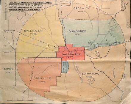 Map - "Licensing motor omnibuses"