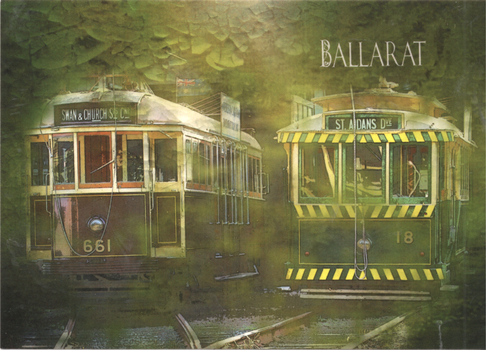 Trams 661 and 18 - stylized art