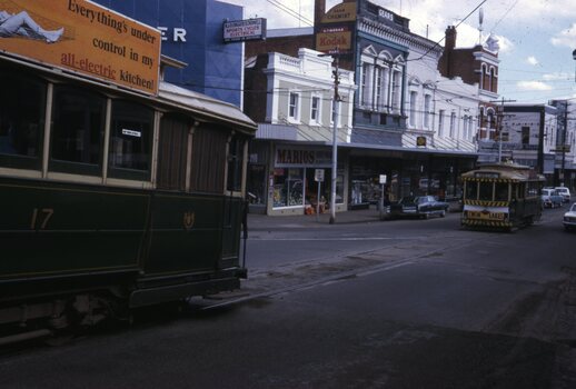 Trams 17 and 11 - Stones Corner - Victoria St and Bridge St.