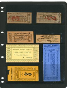 Ballarat Tramways tickets - special purpose tickets.