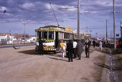 Sebastopol terminus with tram 27 and others.